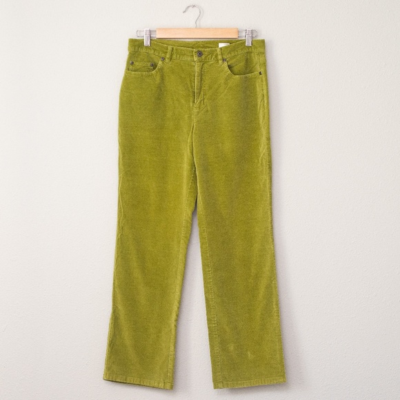 Talbots Pants - Talbots Corduroy Stretch Green Pants
